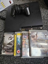 Sony Playstation 3 Slim Console 120GB Cech 2003A Console With 4 Games Leads 