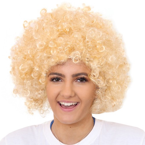 Blonde afro wig fancy - wig, dress