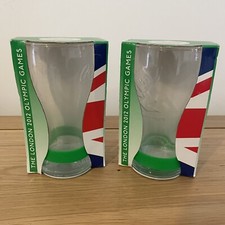 x2 Mcdonalds 2012 Olympic Glasses Still In Cardboard Packaging 