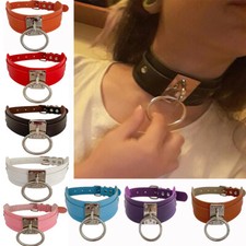 Women Choker Punk Faux Leather