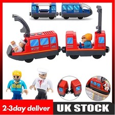Toy Train Set for Kids Wooden Train Set Rail Track Magnetic Railway For Thomas B