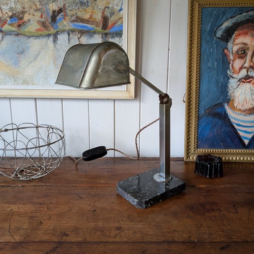 Antique french desk lamp - antique,