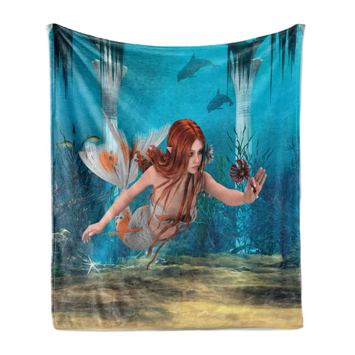 Mermaid soft flannel fleece - mermaid,