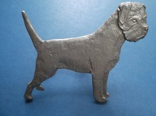 Well made metal figure of Terrier Dog integral bolt for attaching ?50's 15cm lon