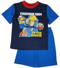 Boys Fireman Sam "Sam to the Rescue" Pyjamas Fireman Sam Pyjama Short Pjs 1-4