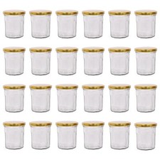24x 150ml Glass Jam Jars with