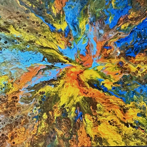 Original ooak abstract acrylic - abstract,