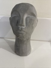 Carved Concrete Geometric Head