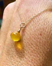 Solid 9ct gold mexican fire opal pendant, charm, necklace 9k 375 ⭐️