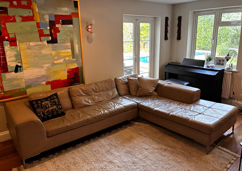 Dwell brown leather corner - dwell,