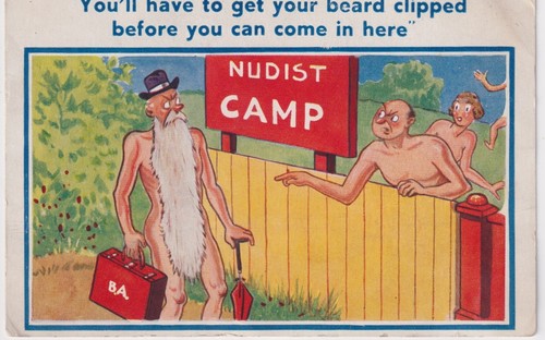Vintage saucy comic postcard - comic,