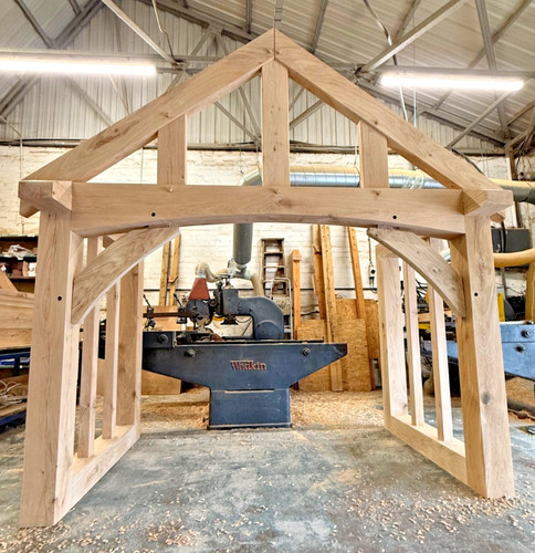 Bespoke green oak - porch, –