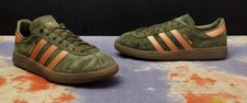 Mens Adidas Munchen Suede Olive Green Retro Trainers Size UK 8 EU 42