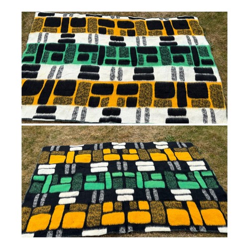 Vintage large wool blanket - large,