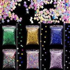10g Chunky Glitter Star Flakes Holographic Foil Flakes Nail Art Crafts Jewelry