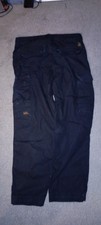 Mens Next Black Ripstop Combat Trousers W34 R