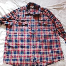 Used x large Men's Winter Checked Long Sleeve Shirt With Pocket multi 