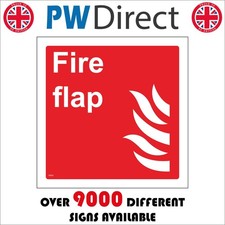 SIGN FIRE FLAP  FI374 DAMPER