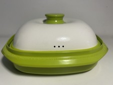 Range Mate Cooker for Microwave Oven Grill Pan Square Lime Green&White Lid 265mm