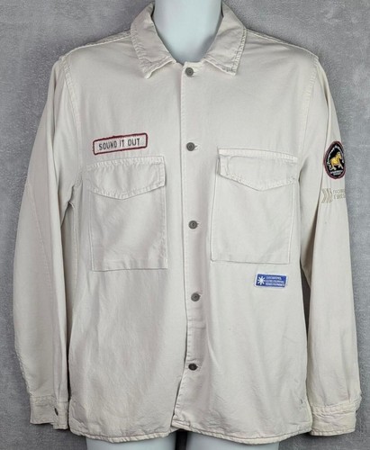 Zara mens overshirt beige - m,