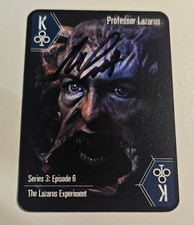 SIGNED MARK GATISS DR WHO PLAYING CARD CHARITY AUCTION PROF LAZARUS