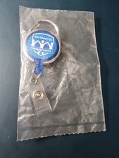 Walt Disney World Blue Community Watch Retractable Badge Reel / Key Fob HTF