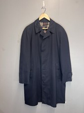Vintage Burberrys Men’s Car Coat Mac Size Large 42-44 Navy Terylene Cotton
