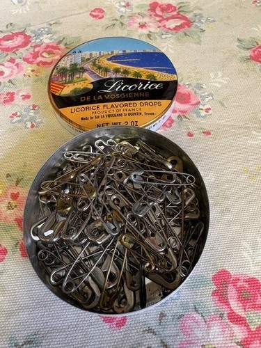 Vintage french sweet tin with - tin,