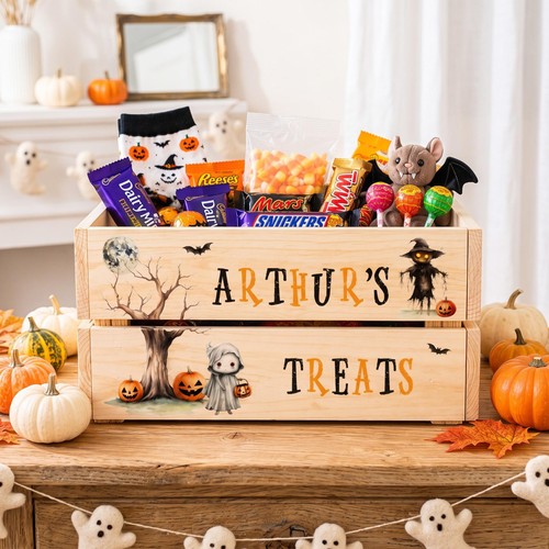 Personalised halloween crate - personalised,