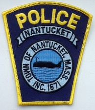 Obsolete vintage American US USA Nantucket Town Massachusetts Police WHALE patch