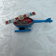 Vintage Tinplate Sky Master Helicopter Working For Spares Or Repairs