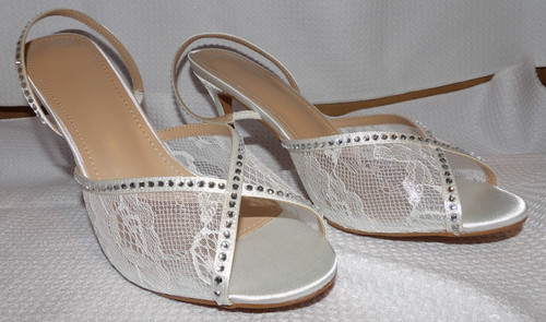 Women white lace rhinestone - lace,