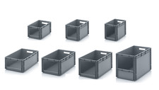 Plastic Stacking Order Pick Bins Open Fronted Euro Stacking Boxes