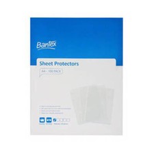 Bantex Sheet Protectors Pack of 10 A4 Reinforced Multi Punched Anti Glare