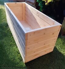 Wooden Garden Planter Veg Bed PlantPot Flower Reclaimed Wood 100x40x40