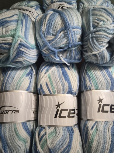 Wool yarn baby - , ice