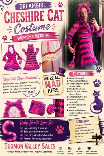 Dreamgirl cheshire cat costume - cat,