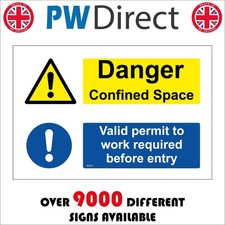 SIGN Danger Confined Space