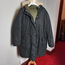 Women's M & S Black  Puffa Padded Coat Jacket Size UK 18