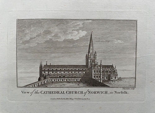 1784 antique print - antique, norwich