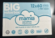 Mamia Baby Wipes 12 Packs X60