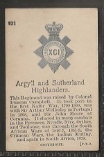 OGDENS-ARMY CRESTS & MOTTOES-#191- ARGYLL & SUTHERLAND HIGHLANDERS 