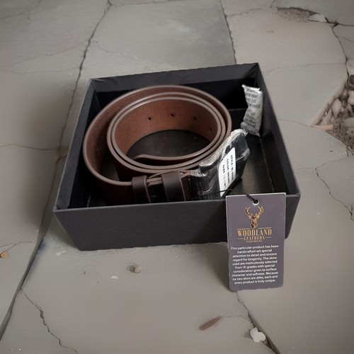 New woodland leather belt - leather,