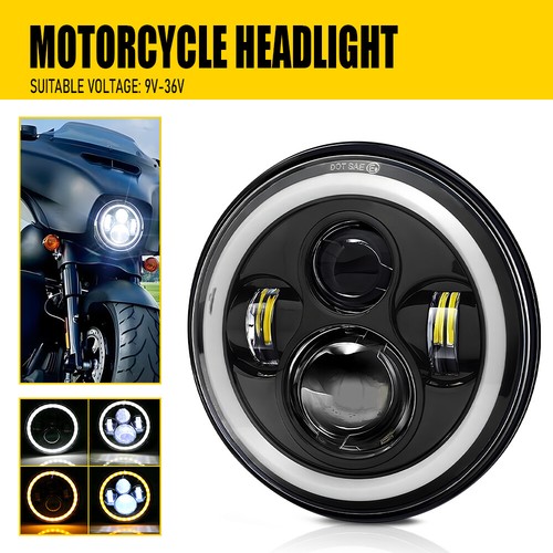 Led motorcycle headlight - 7",