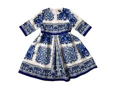 Girls blue And white short sleeve formal dress Chinese porcelain World Book Day