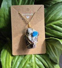 Cavansite Crystal Pendant