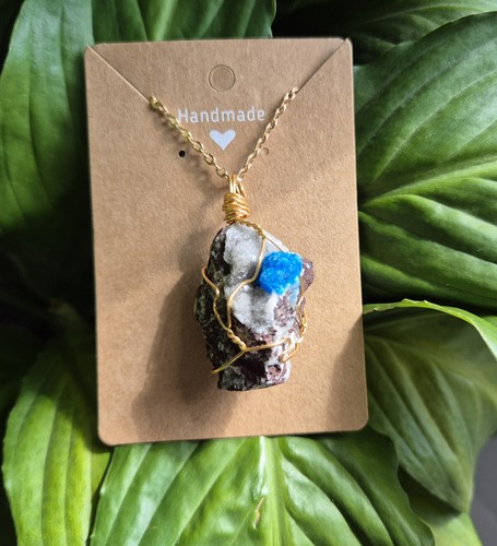 Cavansite crystal pendant - cavansite,