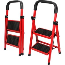 Folding Step Ladder – Aluminum Anti-Slip Household Ladder with Safety Step Stool