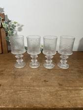 MCM Iittala SENAATTORI 20cm Tall Water/Wine Glass X 4 - Timo Sarpaneva