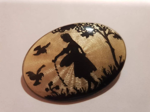 Marius hammer enamel brooch - marius,